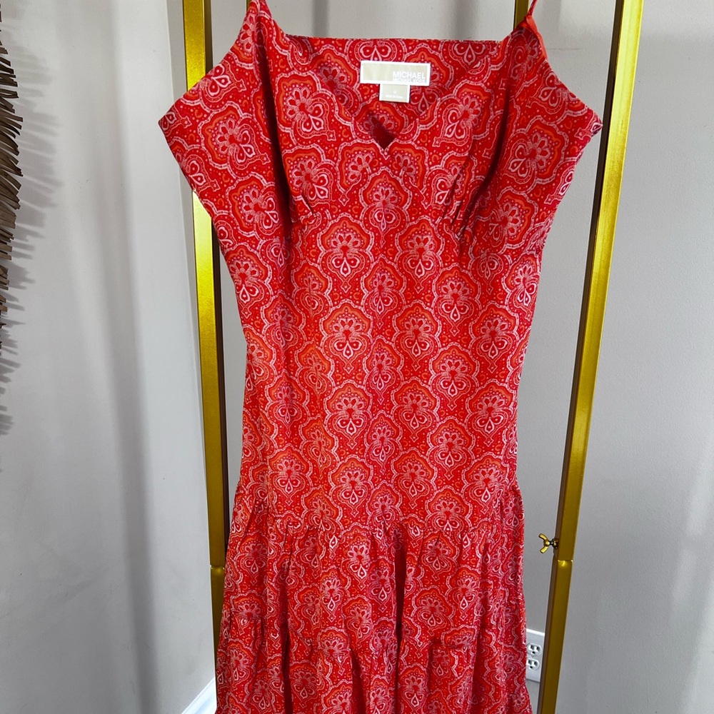 Michael Kors Coral Ruffled Dress